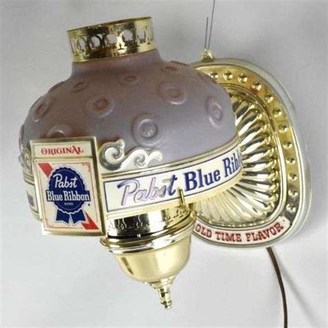 Vintage Pabst Blue Ribbon Light Up Advertising Heat Motion Beer Sconce