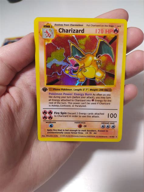 Replica St Edition Shadowless Charizard Holo Pokemon Card Etsy