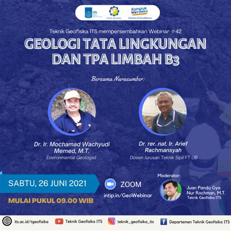 Poster Webinar Teknik Geofisika ITS 26 Juni 2021 2 Departemen Teknik