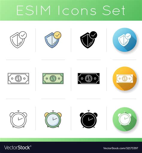 Insurance Claim Icons Set Royalty Free Vector Image