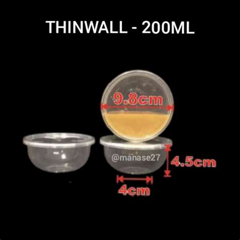 Jual Mangkok Gule Dengan Tutup Thinwall Ml Bowl Victory Shopee