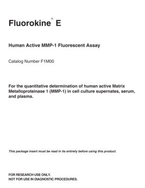 Fillable Online Funakoshi Co Human Active Mmp Fluorokine E Kit