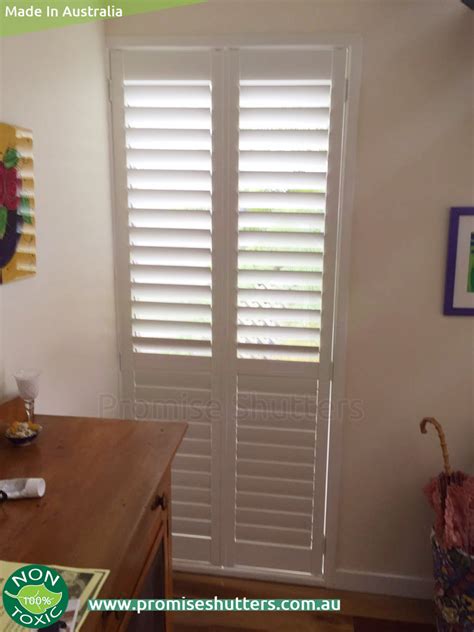 1 And 2 Panels Of Plantation Shutters Hinged On Side Plantation Shutters Pvc Vinyl Brisbane