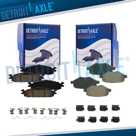 Front Rear Ceramic Brake Pads Kit For Ford Explorer Taurus Flex Lincoln