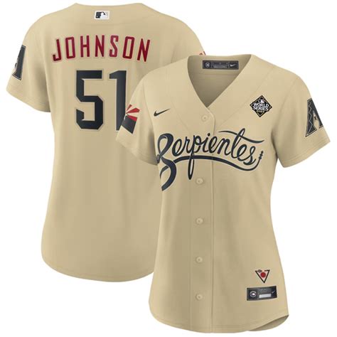 Women S Arizona Diamondbacks Randy Johnson Gold World Series