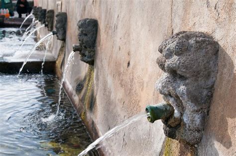 Lava Stone Fountain Stock Photo Image Of Face Rustic 170762000