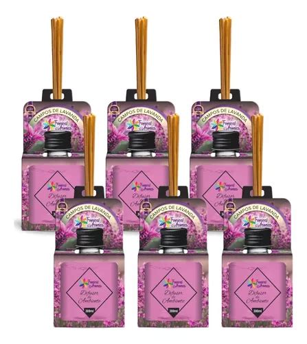 6 Unid Difusor De Ambientes 300ml Tropical Aromas Lavanda MercadoLivre