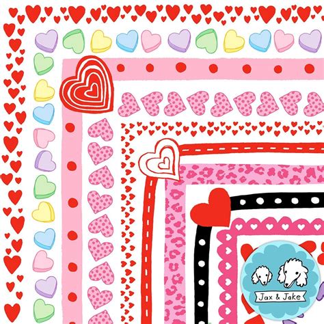 Pink Heart Border Clip Art