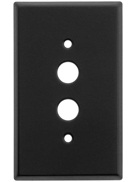 Classic Push Button Switch Plate In Matte Black Switch Plates Matte