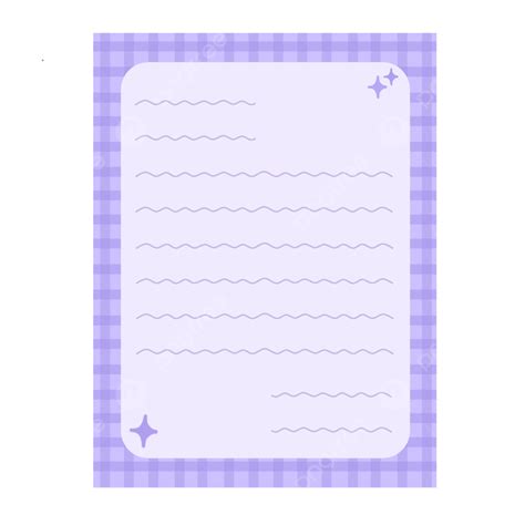 Cute Purple Paper For Text Note Journal Printable Memo Planner Note