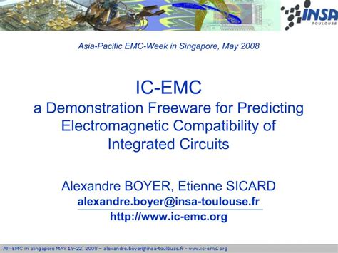 Ppt Ic Emc A Demonstration Freeware For Predicting Electromagnetic