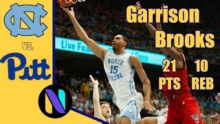 Garrison Brooks North Carolina Tar Heels Vs Pittsburgh Panthers 21