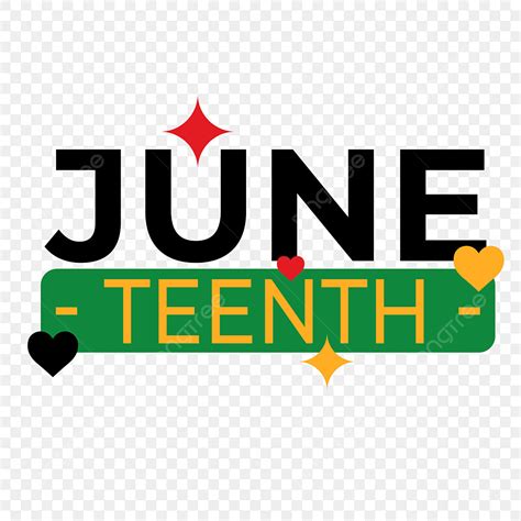 Juneteenth Clipart Transparent Background, Juneteenth Green Banner ...