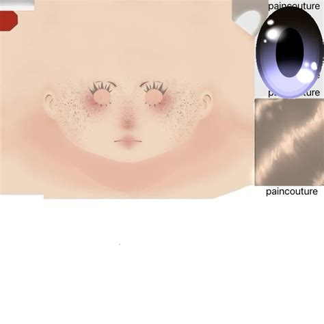 yandere simulator face texture custom face pink lashes with cute ...