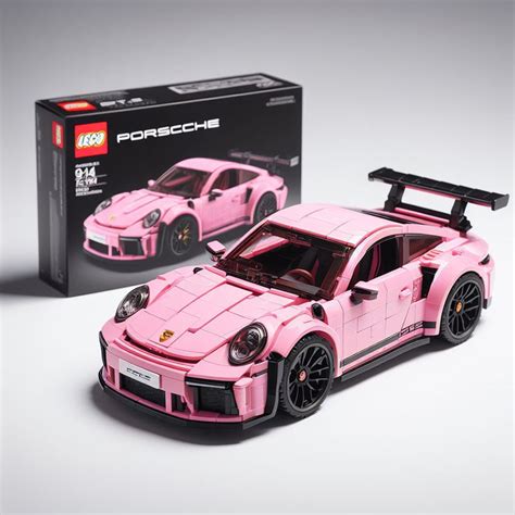 Pink Porsche Gt3 Rs Sport Car Pink Aesthetic Lego Toy Super Car Gift