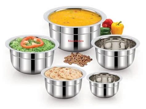 Capacity 2000 ML 5 Pieces SS 304 Stainless Steel Tope Set For Home At