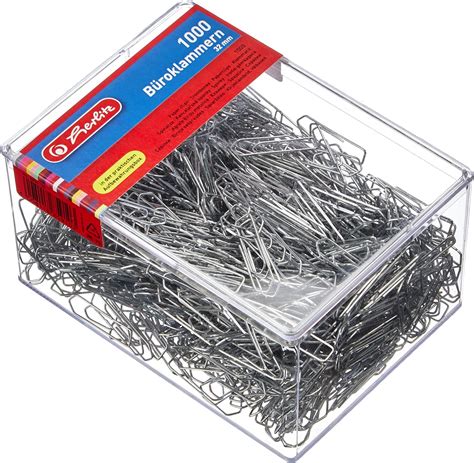 Amazon Herlitz 32mm Zinc Plated Large Paper Clip 1000 Pieces