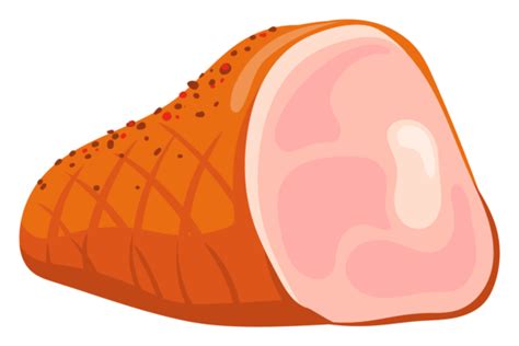 Parma Ham Cartoon Icon Smoked Pork Leg Graphic By Smartstartstocker