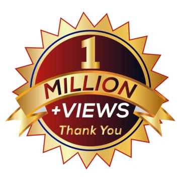 Million Views Celebration Youtube Thumbnail Design Png Images One