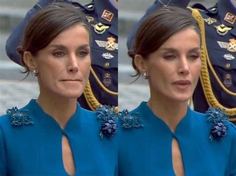 La Reina Letizia Pillada En La Jura De La Constituci N De Leonor