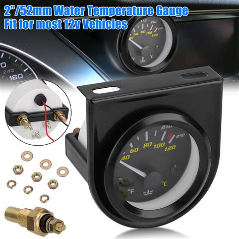 Mm Water Temp Gauge W Npt Sensor Temperature Meter W