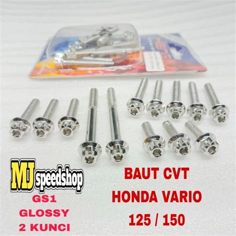 Jual BAUT CVT VARIO 125 150 PROBOLT STAINLESS MODEL GS1 2 KUNCI HENG