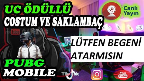 UC ÖDÜLLÜ CUSTOM ROOM CANLİ YAYIN PUBG MOBİLE ODA KURUYORUZ YouTube