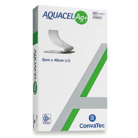 Aquacel Ag Plus Dressings Convatec 1 X 45 Cm 5 Pcs Hibernia Medical