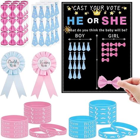 Zocipro Gender Reveal Decoration Pcs Boy Or Girl Voting Game Gender