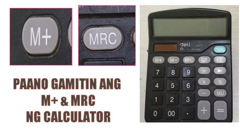 M And MRC Ng Calculator Paano Gamitin YouTube