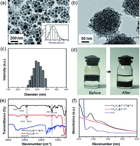 Characterizations Of Fe O F Nanoclusters A And B Tem