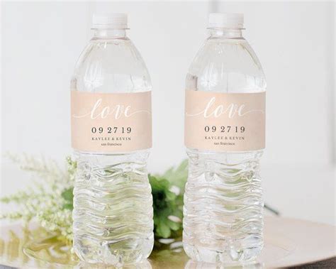 Printable Water Bottle Label Water Bottle Label Template Personalized