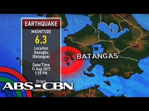 TV Patrol Batangas Niyanig Ng Magnitude 6 3 Na Lindol YouTube