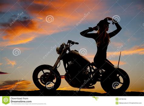 Woman Motorcycle Woman Silhouette Lady Riders