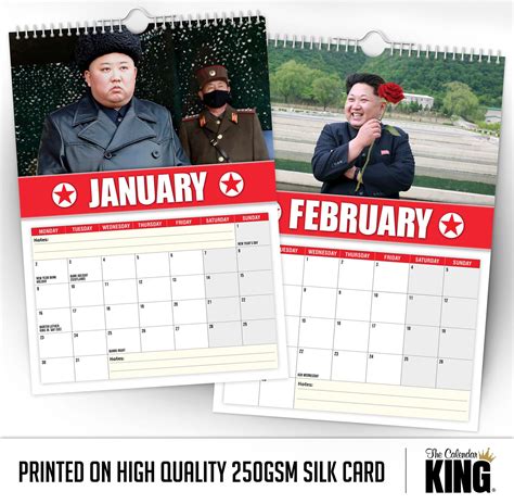 Kim Jong-un 2023 Wall Calendar // Funny / Quirky / Christmas - Etsy Canada