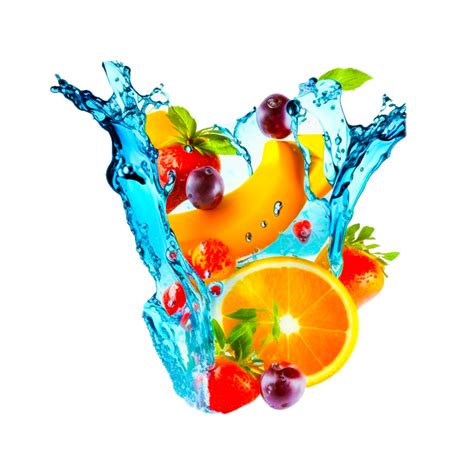 Fresh Fruits Water Splash 23858806 PNG