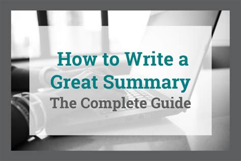 How To Start Writing A Summary How To Write A Summary In Steps