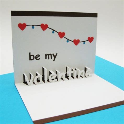 Be My Valentine PopUp Card By Tracychong On Etsy Valentines Cards