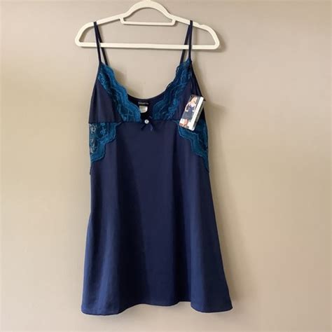 New Coquette Navy Blue Chemise Babydoll Lingerie Sexy Womens Medium EBay