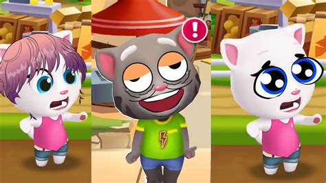 Talking Tom Gold Run Talking Angela Vs Talking Tom Cat Game