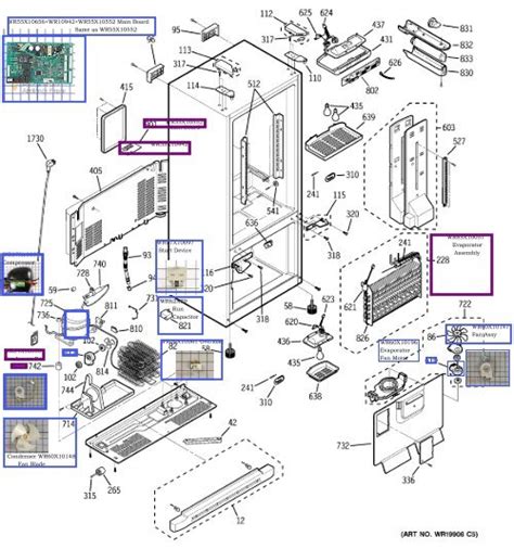 Ge Bottom Freezer Pfs Misbww Parts Listing Appliance