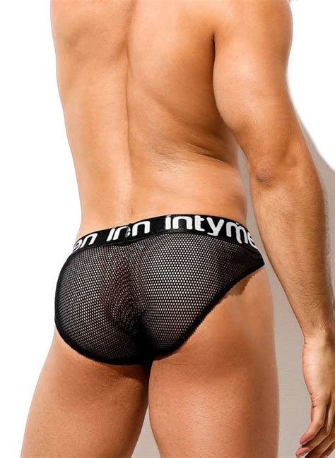 Slipy M Skie Intymen Inj Sensual Brief Bikini Black Czarny