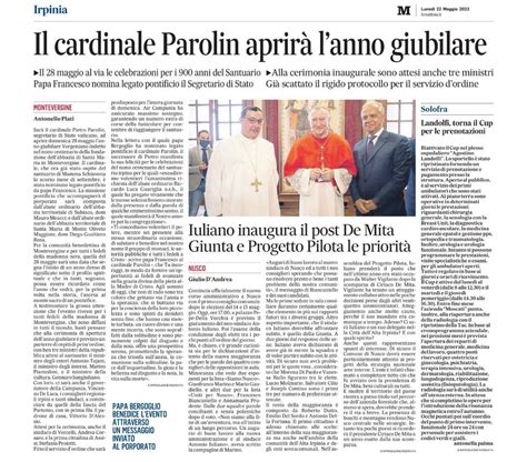 Il Cardinale Parolin Aprir Lanno Giubilare Mv Ix Centenario