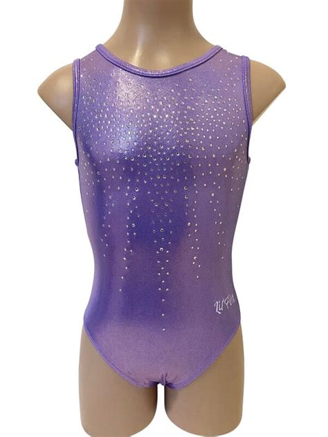 Lilac Shimmer Shiny Foil Mystique Ombre Gymnastics Dance Leotard