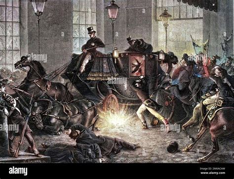 Attentat De Felice Orsini Contre Napoleon Iii Le Gravure