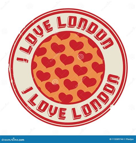 Stamp With Text I Love London Stock Vector Illustration Of Romance