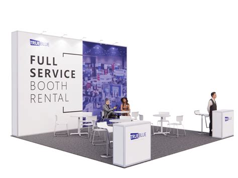 20 X 20 Aluminum Rental Booth Design 06 TrueBlue Exhibits