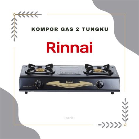 Jual Kompor Gas Rinnai 2 Tungku RI 522C Shopee Indonesia