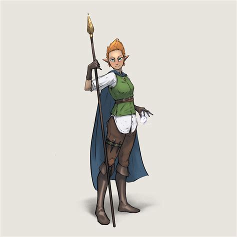 [ART] Shezir Goldleaf, Half-Elf Sorceress by wampyrkeli : DnD