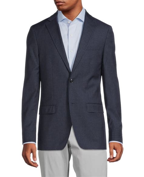 Купить Блейзеры Пиджак Slim Fit из смесовой шерсти в клетку Calvin ...